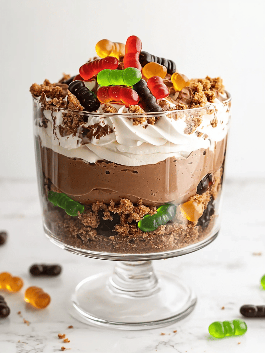 Unearth the Halloween Mystery: Spooky Dirt Cake with Gummy Worms