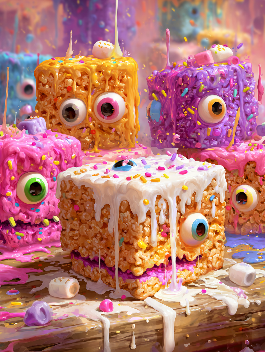 Monster Rice Krispie Treats: A Chewy, Gooey Monster Mash