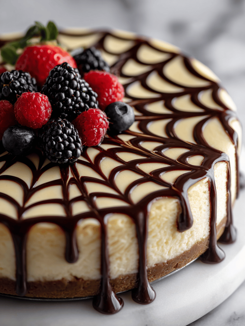 Spiderweb Cheesecake: A Sweet Twist on a Classic with an Artistic Flair