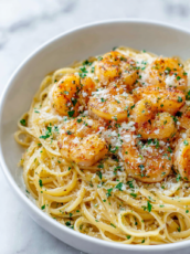 Shrimp Garlic Parmesan Pasta Recipe