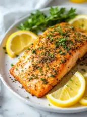 Air Fryer Salmon With Herb Crust Recipe