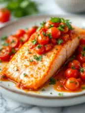 Air Fryer Salmon With Tomato Sauce Recipe